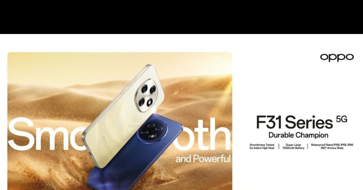 Tach – भारत का सबसे टिकाऊ स्मार्टफ़ोन कौन सा है? जवाब है OPPO F31 Series 5G, जिसे अब सेल में ले सकते हैं