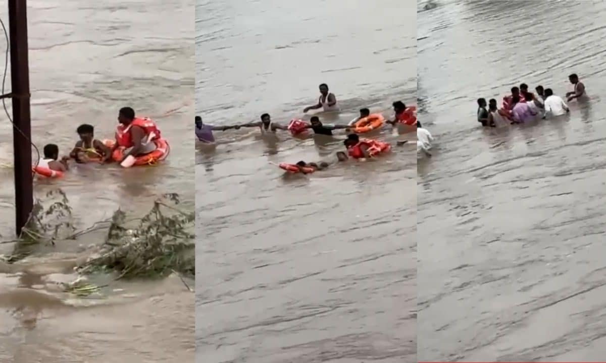 Video: नदी में बह रही महिला के लिए जब देवदूत बने सुरक्षा बल  