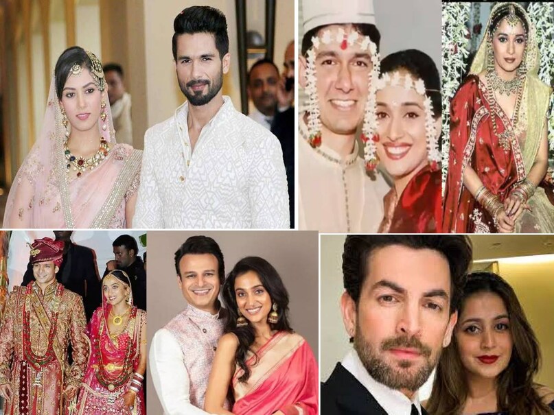 Shahid Kapoor mira Rajput wedding photo, Shahid Kapoor mira Rajput age difference, Shahid Kapoor mira Rajput love story, Shahid Kapoor kareena kapoor affair, Shahid Kapoor kareena kapoor movie, Shahid Kapoor kareena kapoor break up reason, Vivek Oberoi Priyanka Alva wedding photo, Vivek Oberoi Priyanka Alva love story, vivek oberoi and aishwarya rai relationship, vivek oberoi and aishwarya rai break up reason, vivek oberoi and aishwarya rai movie, madhuri dixit husband, madhuri dixit wedding photos, madhuri dixit sriram nene love story, madhuri dixit sriram nene marriage, madhuri dixit movies, neil nitin mukesh wife, neil nitin mukesh movies