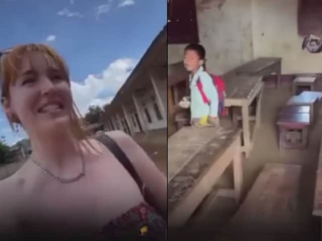 Foreign women reached the school in the village, children understood ghosts ……
