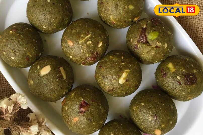 लड्डू खाकर बाल बनाए मजबूत 