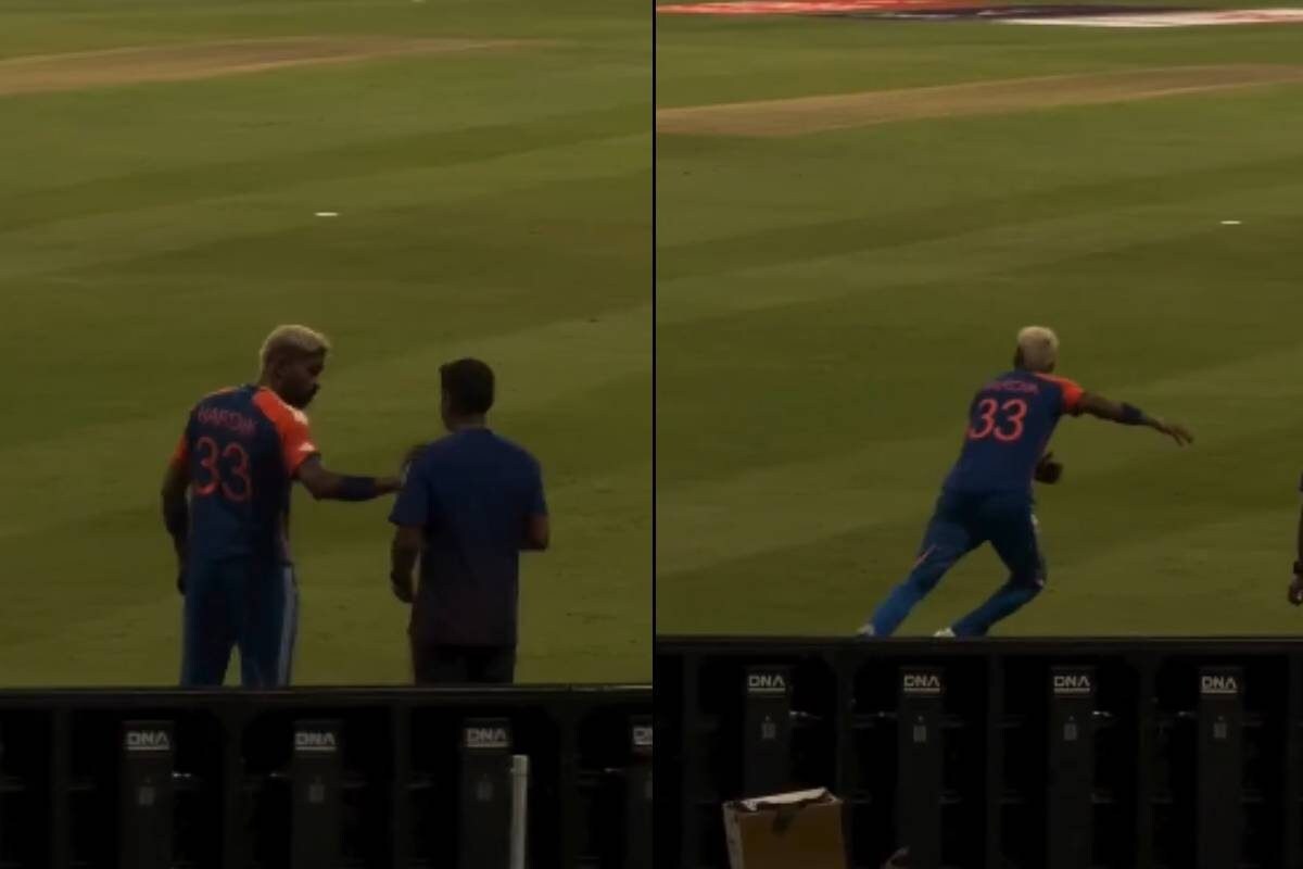 बाउंड्री पर किससे बतिया रहे थे हार्दिक? ओमान बैटर का हवाई शॉट, मच गई सनसनी