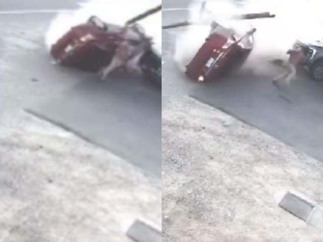 The car turned like a toy, the person in the grip …… The car turned like a toy, the person in the grip ……
