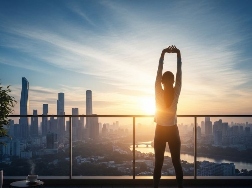 सुबह हल्का स्ट्रेच करना या थोड़ी एक्सरसाइज करने से शरीर में लचीलापन आता है और ब्लड सर्कुलेशन भी सही रहता है. 5-10 मिनट की स्ट्रेचिंग, फिर थोड़ा वॉक या योग करने से आप पूरे दिन एक्टिव और फोकस्ड रहेंगे. यह आदत खासकर उन लोगों के लिए बहुत फायदेमंद है जो ज्यादा समय बैठकर काम करते हैं.