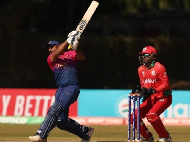 Wasim-Sharafu bat of UAE rises fire! 83 runs in 10 overs against Oman
