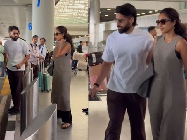 Pose supported at first airport, then sit in separate car Pose supported at first airport, then sit in separate car