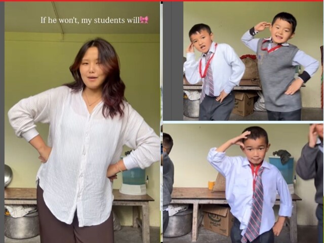 मैडम जी ने बच्चों के साथ किया गजब डांस, ठुमक-ठुमक कर बना दी रील