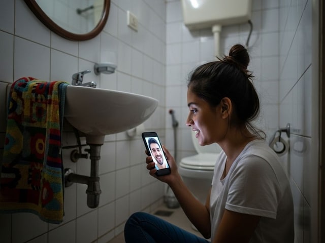 बॉयफ्रेंड की Video कॉल, वॉशरूम में गर्लफ्रेंड, लाइव कॉल पर हुआ कांड, प्रेमी... बॉयफ्रेंड की Video कॉल, वॉशरूम में गर्लफ्रेंड, लाइव कॉल पर हुआ कांड, प्रेमी...