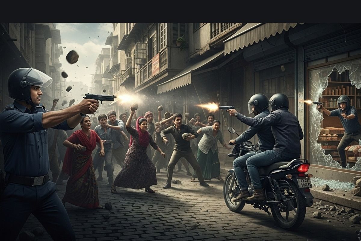 मधुबनी में बवाल, पुलिस ने हवाई फायरिंग बचाई अपनी जान, ग्रामीणों ने किया पथराव