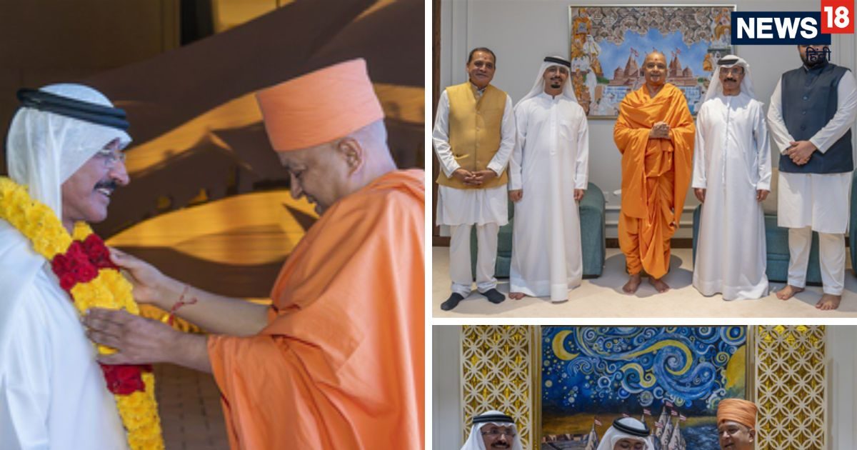 नवरात्रि में UAE के सुल्तान अहमद ने किए BAPS हिंदू मंदिर के दर्शन, कहा – कच्ची जमीन और रेत…