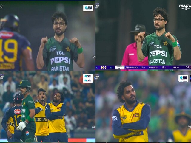 Pakistani player was running away after teasing, Hasranga caught and rubbed it