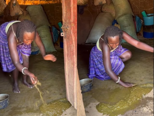 Foreign woman mixed water in cow dung, then did such work, people started doing this