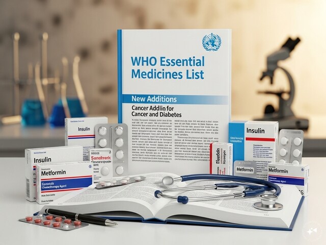 WHO ने एसेंशियल मेडिकल लिस्ट में जोड़ीं कैंसर और डायबिटीज की दवाएं