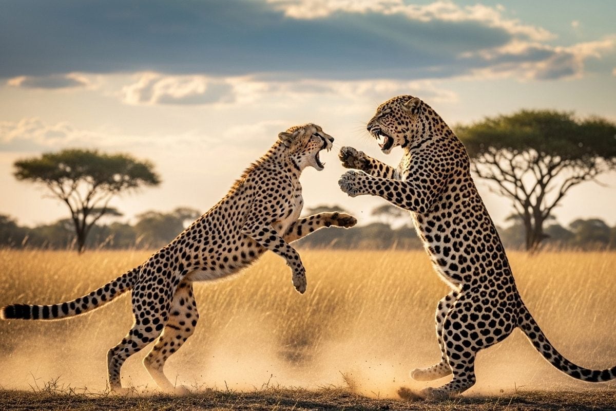 तेंदुआ-चीता में कौन ज्यादा ताकतवर एक-दूसरे पर कर दें अटैक तो किसकी होगी जीत