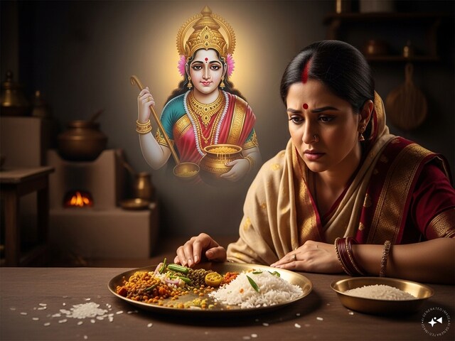 थाली में जूठा छोड़ने से क्यों नाराज होती हैं देवी अन्नपूर्णा? जानें इसका प्रभा