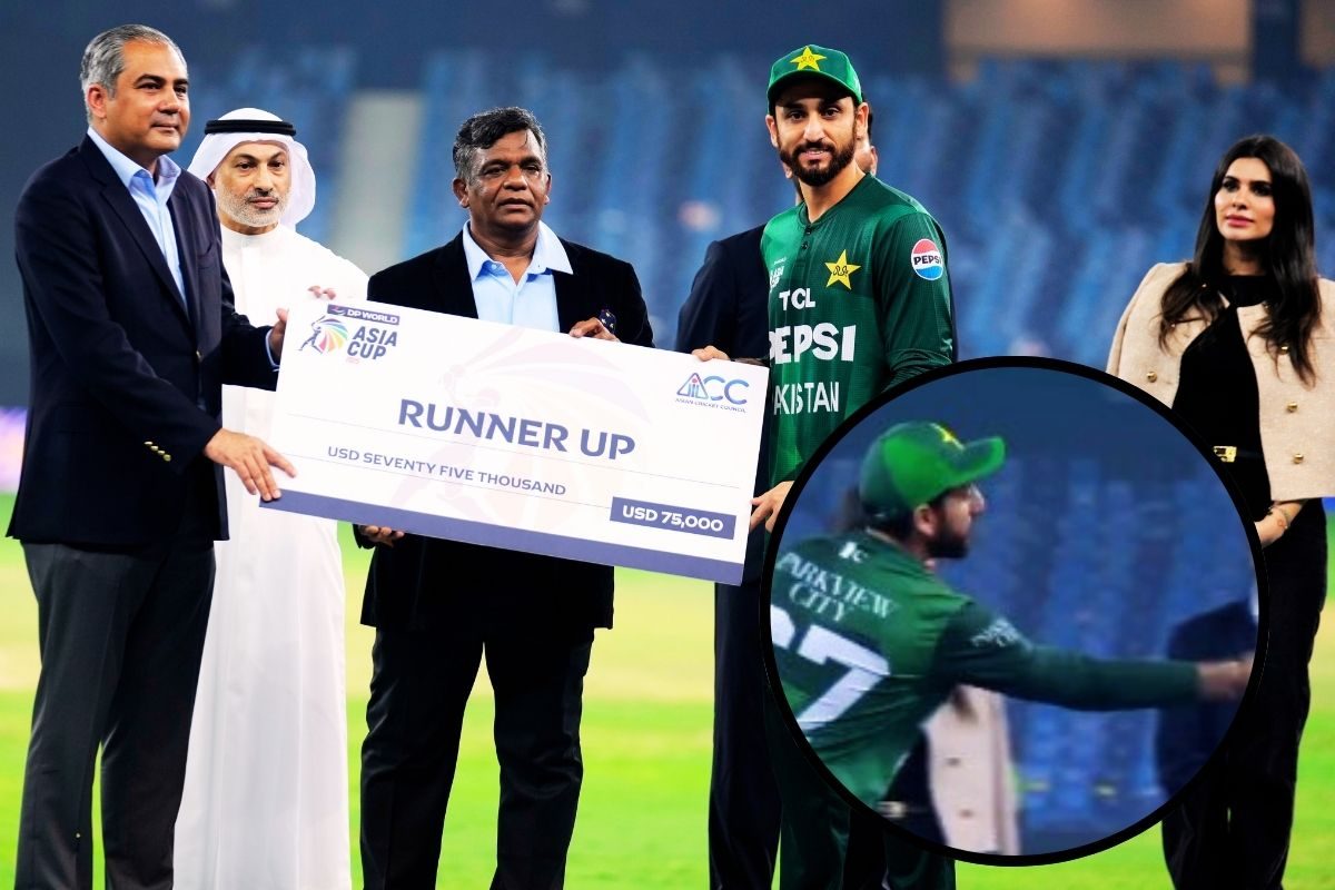 पाकिस्तानी कप्तान सलमान ने हार के बाद दिखाए तेवर, फेंक दिया मिला प्राइज चेक