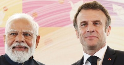 फ्रांस राष्ट्रपति मैक्रों और प्रधानमंत्री नरेंद्र मोदी (फाइल फोटो PTI)