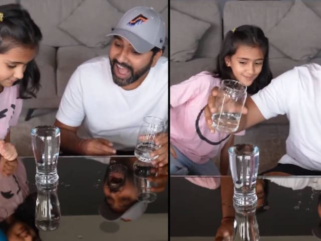 मैदान में शेर, बेटी के आगे ढेर... रोहित शर्मा को समायरा ने किया चारों खाने चित मैदान में शेर, बेटी के आगे ढेर... रोहित शर्मा को समायरा ने किया चारों खाने चित