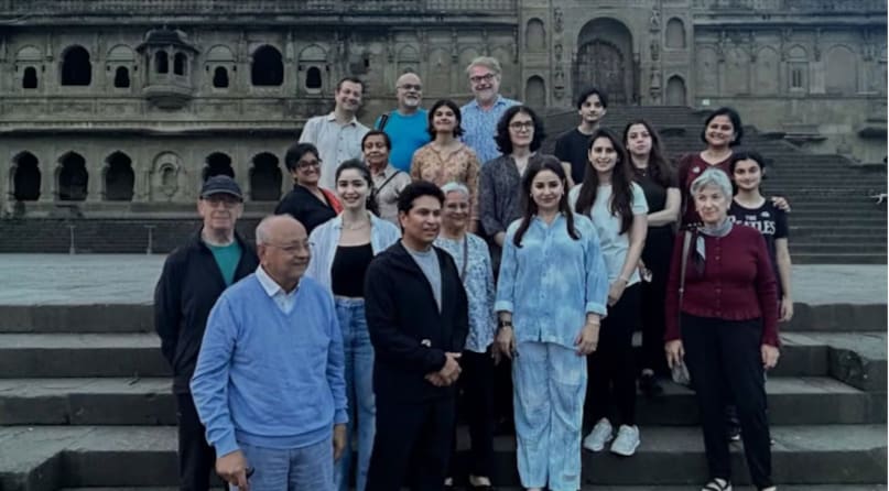 Sachin Tendulkar, Saaniya Chandhok, Sara Tendulkar, Anjali Tendulkar, Maheshwar, heart of incredible india, incredible india ahilya fort, Sachin Tendulkar daughter inlaw Saaniya Chandhok, Sachin Tendulkar Maheshwar, सचिन तेंदुलकर, सानिया चंडोक, सारा तेंदुलकर, अंजलि तेंदुलकर 