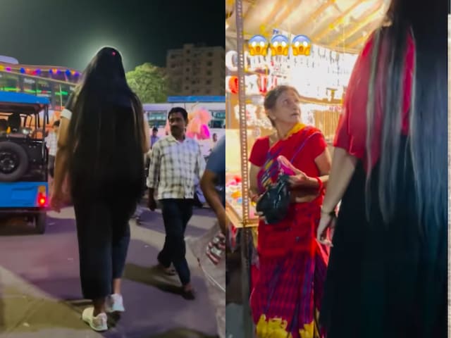 'Lady Khali' came out to visit Durga Puja Bazaar, scared women, men like this!