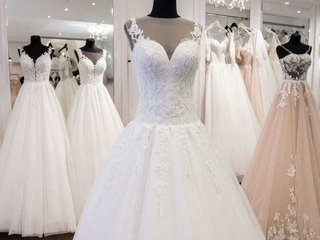Women secretly entered the shop, stolen bride's wedding gown, then immediately