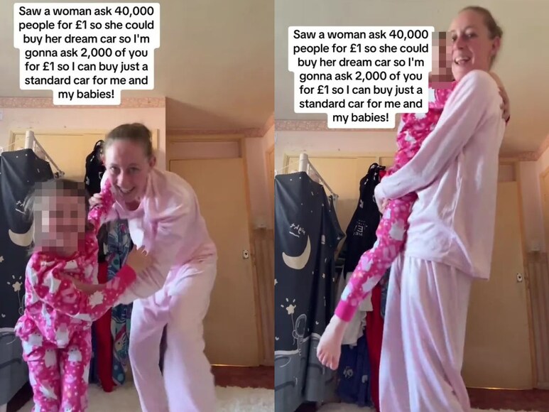 Woman online begging