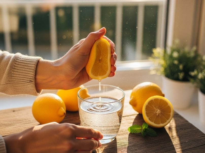 सुबह खाली पेट गुनगुना नींबू पानी पीने से आपका पेट साफ रहता है और मेटाबोलिज़्म भी अच्छा चलता है. नींबू में विटामिन C होता है जो इम्यूनिटी बढ़ाता है और त्वचा को भी चमकदार बनाता है. बस एक गिलास गुनगुना पानी में आधा नींबू डालकर पी लें, दिनभर हल्का और तरोताजा महसूस करेंगे.