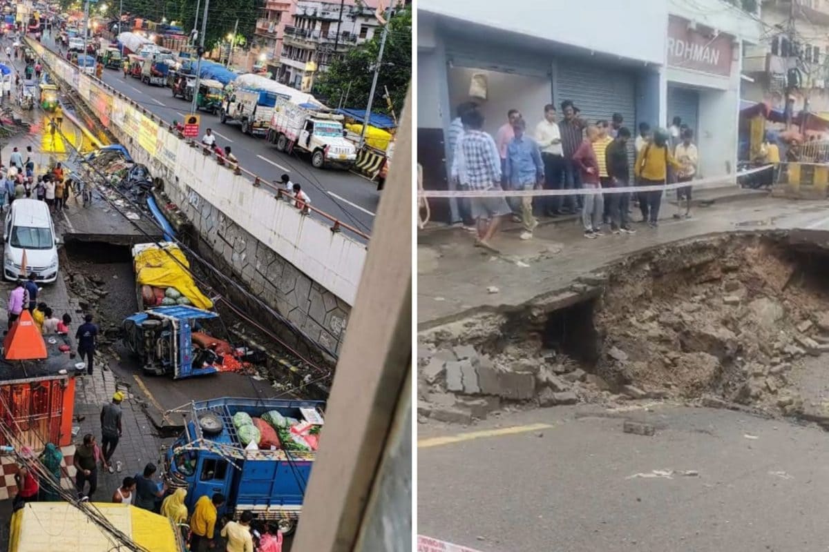 Patna Weather: मीठापुर फ्लाईओवर की अचानक धंसी सड़क, मच गई अफरा-तफरी