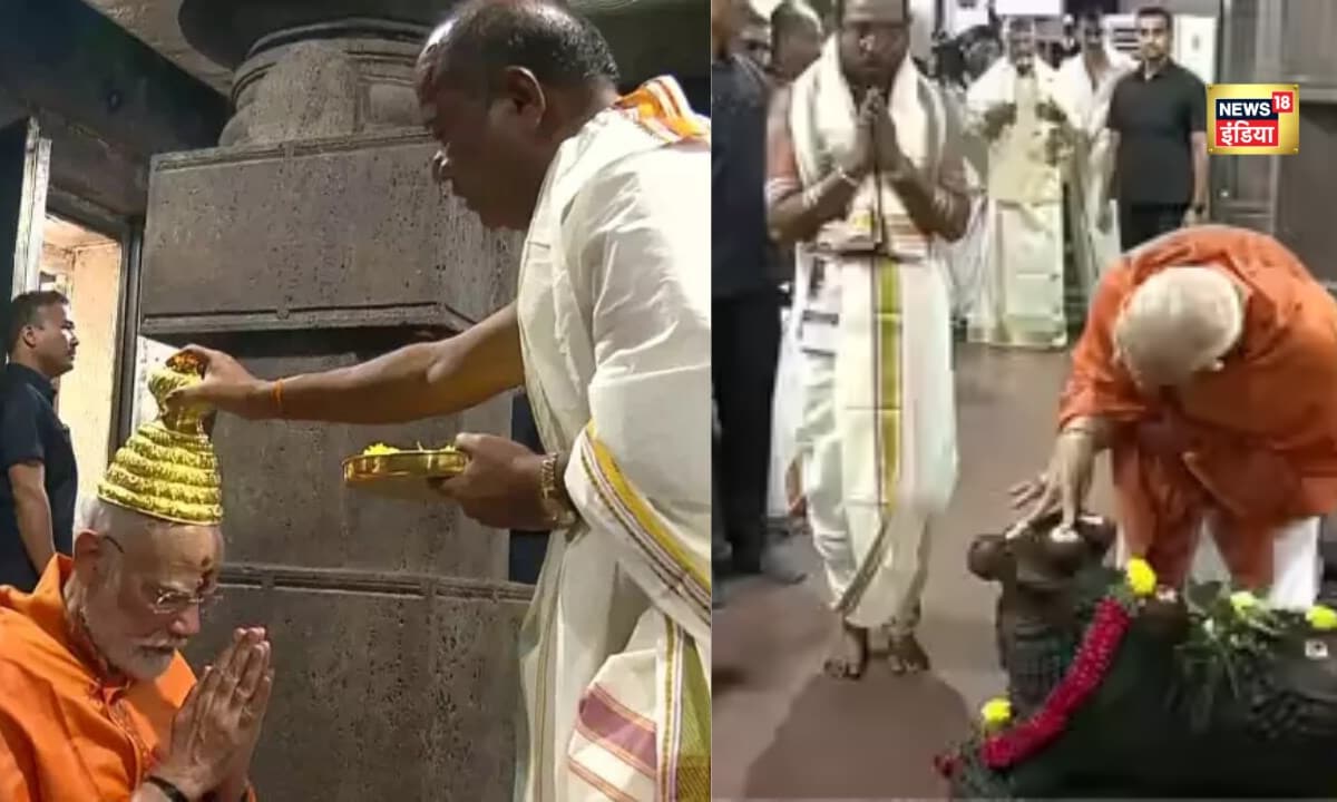 मोदी ने श्रीशैलम ज्योतिर्लिंग के चरणों में टेका माथा शिवभक्ति में लीन दिखे पीएम