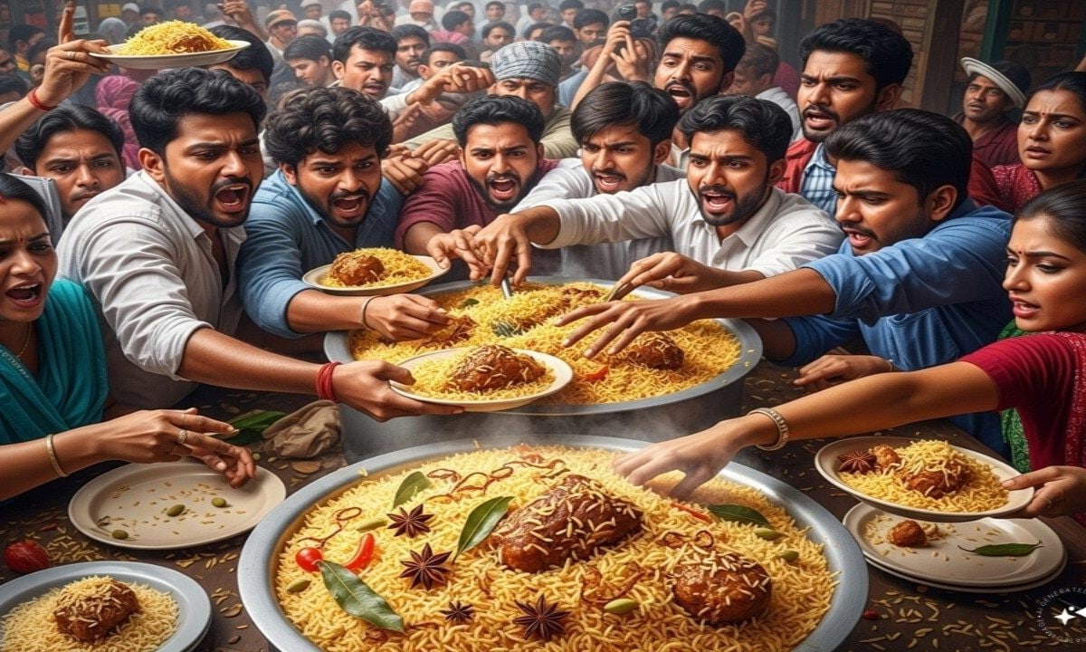 किशनगंज में बिरयानी खाने के लिए टूट पड़े लोग, AIMIM कैंडिडेट तौसीफ आलम ने दी थी दावत, देंखे वीडियो
