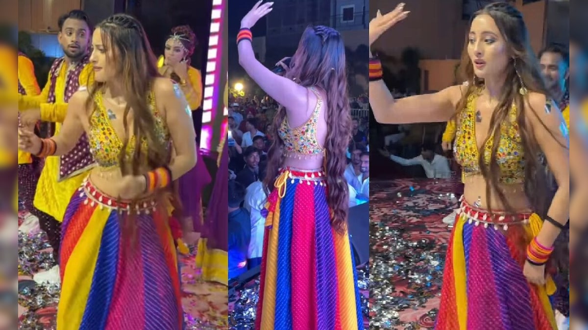 On one side, 21 year old Bhojpuri song ‘Raja Ji’, on the other side, Shweta Mahara’s fierce dance in the stage show.