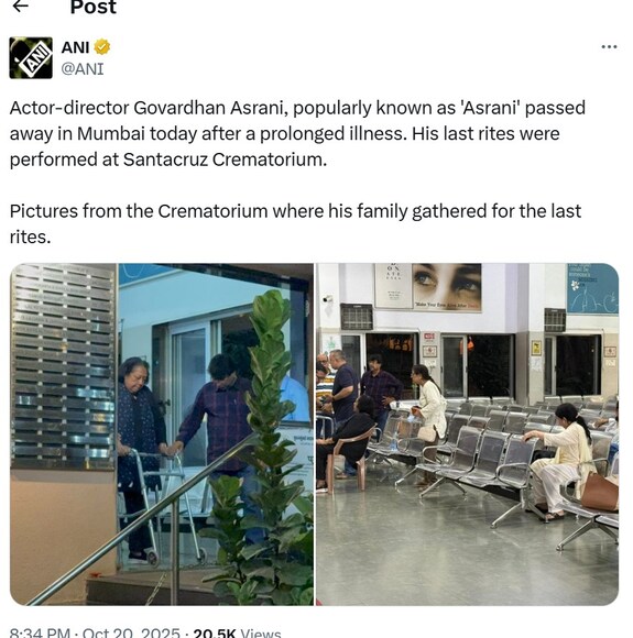 asrani, asrani death reason, asrani died, asrani passes away, bollywood actor asrani death, 