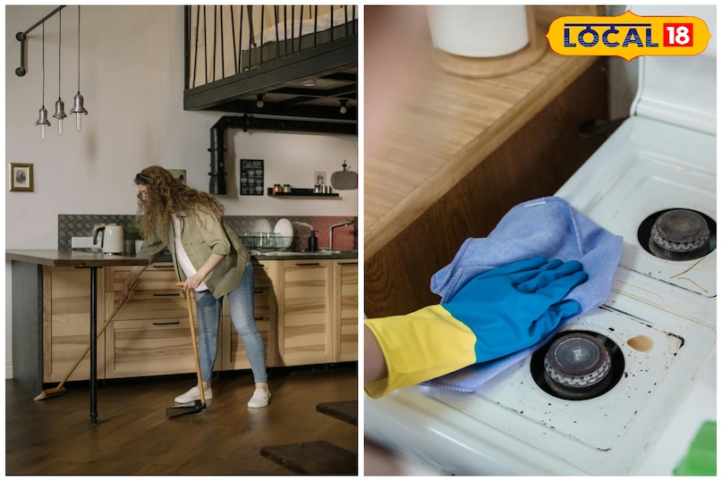 किचन और फ्लोर की सफाई