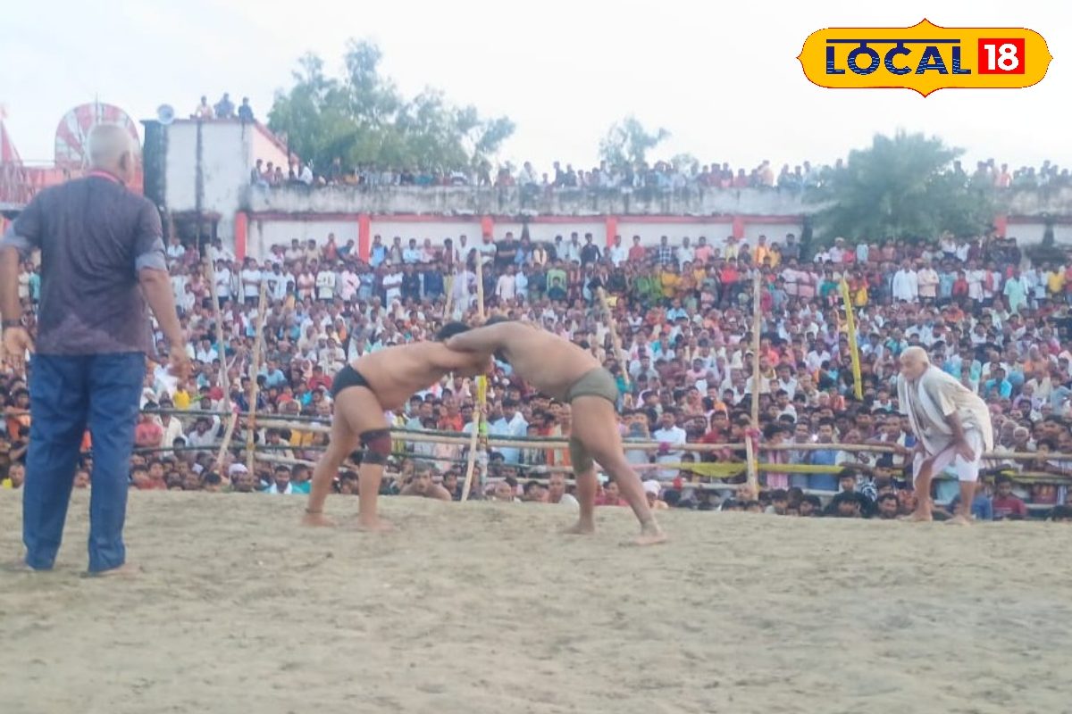 समस्तीपुर का दंगल धमाका, नेपाल से आए सितारे, 28 जोड़ी पहलवानों ने दिखाई ताकत