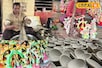 दीवाली की रौनक बढ़ा रहे कुम्हार, बना रहे लक्ष्मी-गणेश की मूर्तियां और दीये