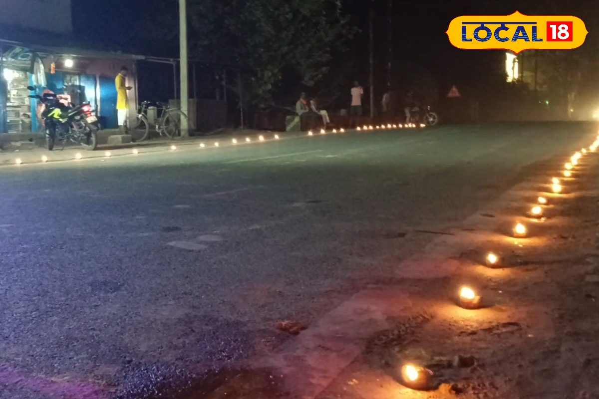 Chhath Puja: व्रतियों के स्वागत का अनोखा तरीका, 6100 दीपों से इलाका हुआ जगमग