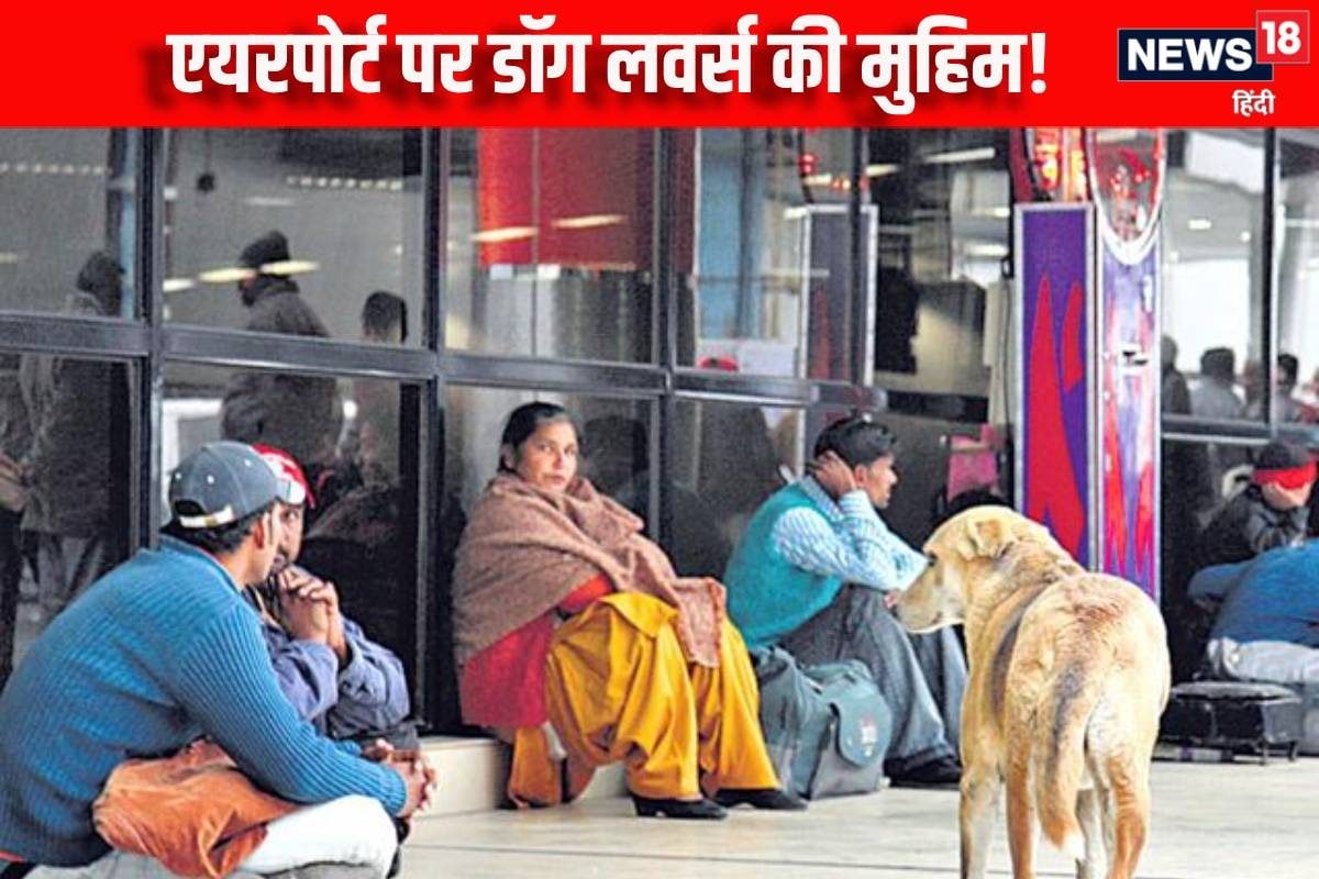 IGI एयरपोर्ट तक पहुंची डॉग लवर्स की मुहिम डर के साए में नजर आ रहे पैसेंजर