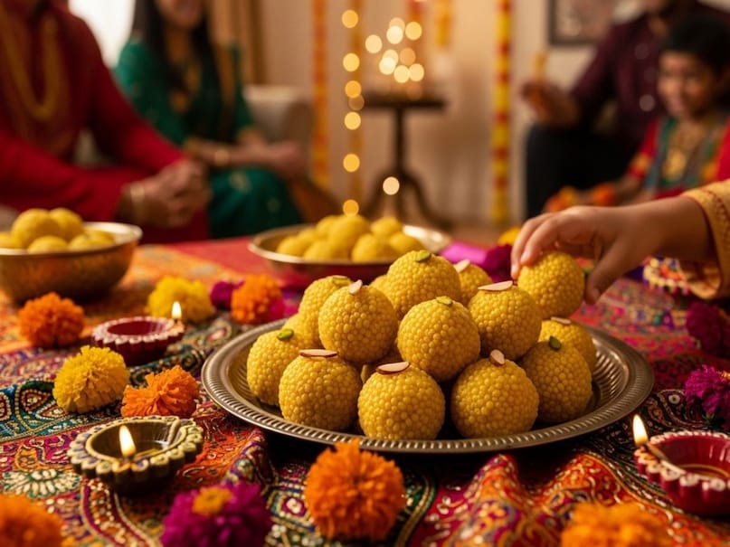 मूंग दाल लड्डू भारत की पारंपरिक मिठाई है, जो खास तौर पर त्योहारों और खास मौकों पर बनाई जाती है. इसका स्वाद हल्का, मीठा और बहुत ही सुकून देने वाला होता है. सबसे अच्छी बात यह है कि इसमें न तो मैदा होता है और न ही कोई मिलावट. ये पूरी तरह हेल्दी और एनर्जी देने वाली मिठाई है, जो बच्चों से लेकर बुजुर्गों तक सबको पसंद आती है. मूंग दाल लड्डू भारत की पारंपरिक मिठाई है, जो खास तौर पर त्योहारों और खास मौकों पर बनाई जाती है. इसका स्वाद हल्का, मीठा और बहुत ही सुकून देने वाला होता है. सबसे अच्छी बात यह है कि इसमें न तो मैदा होता है और न ही कोई मिलावट. ये पूरी तरह हेल्दी और एनर्जी देने वाली मिठाई है, जो बच्चों से लेकर बुजुर्गों तक सबको पसंद आती है.