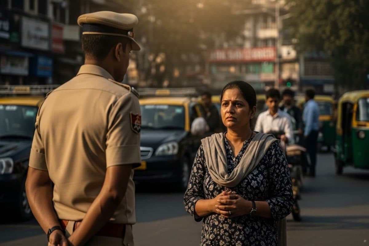 सड़क पर जाती दिखी महिला, पुलिस ने रोककर पूछा नाम, फिर मांगा कागज तो उड़ गए होश