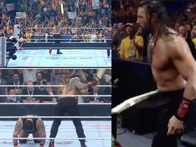 WWE रिंग में रोमन रेन्‍स का क्रिकेटिंग अंदाज, विराट के स्‍टाइल में खेला शॉट