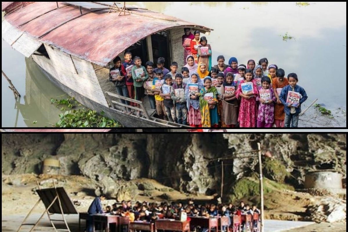 5 सबसे अजीब स्कूल कोई गुफा में खुला तो किसी में नाव में पढ़ते हैं बच्चे