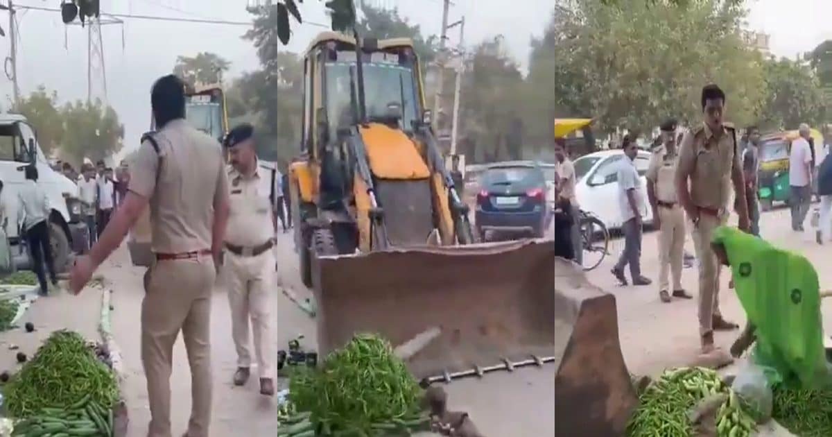 हरियाणा में सब्जी की दुकान पर पुलिस ने चलाया बुलडोजर तो DGP ने दी सफाई
