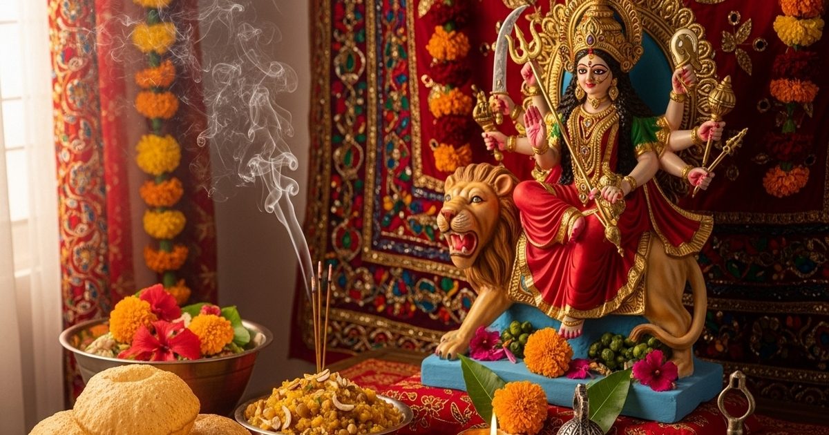 Maha Navami Bhog: मां दुर्गा को क्यों लगाते हैं हलवा, पूरी और चने का भोग? देवीभागवत पुराण से जानें वजह