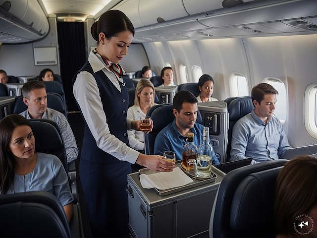 Air hostess will serve liquor in the plane, that too absolutely free, arrangements made! Air hostess will serve liquor in the plane, that too absolutely free, arrangements made!