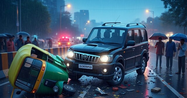 Sasaram road accident Scorpio auto collision kills three two injured
