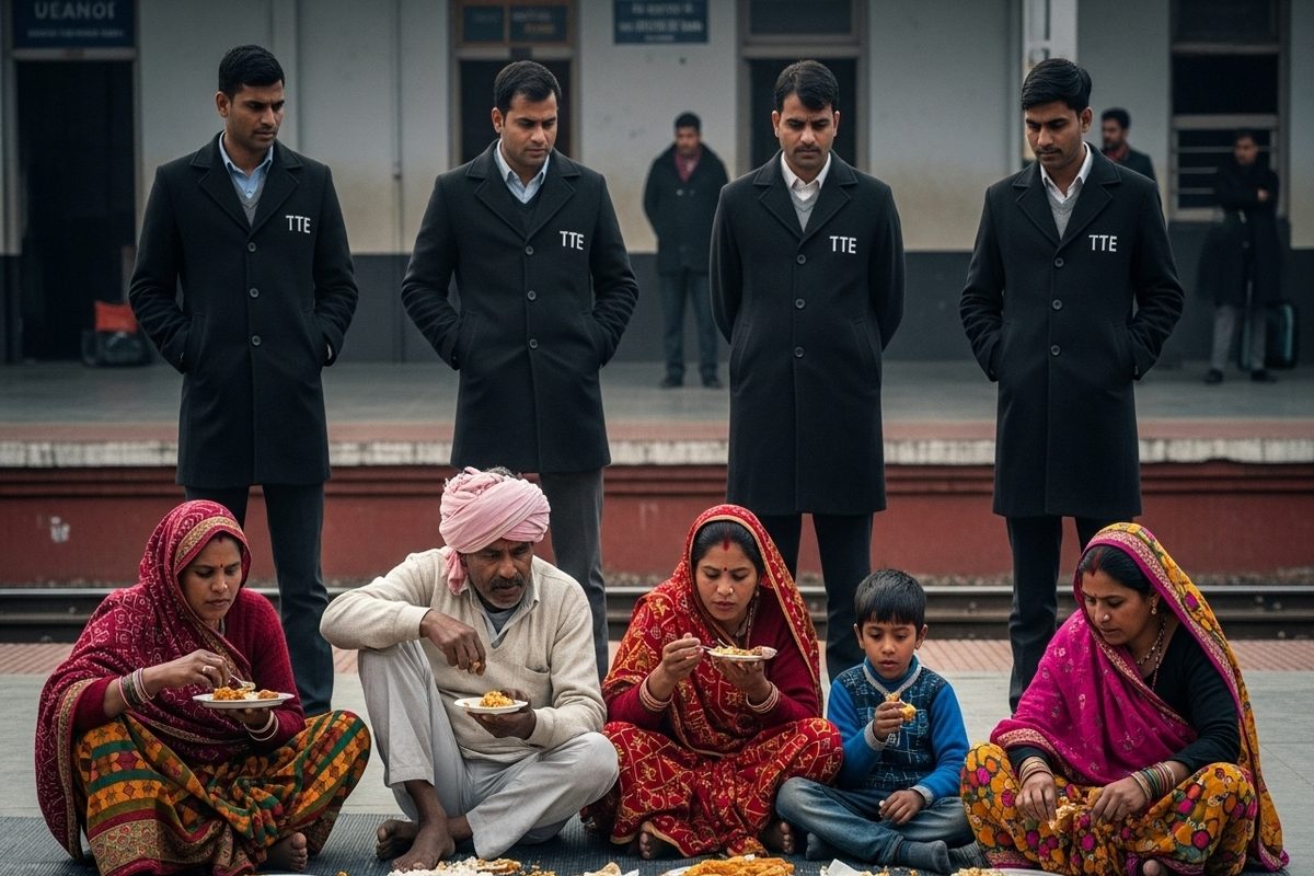 प्‍लेटफार्म पर बैठकर खा रहे थे रोटी TTE आया और लगा दिया जुर्माना जानें वजह