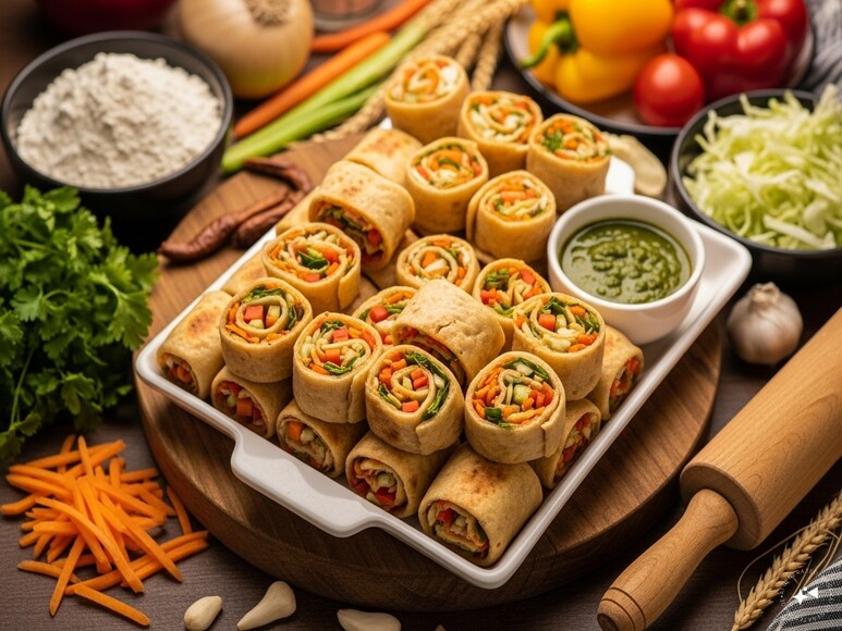 Veg Roll Recipe: गेहूं और सब्जियों से बनाएं टेस्टी-हेल्दी रोल्स, 10 मिनट में तैयार झटपट स्नैक, जानें सीक्रेट रेसिपी