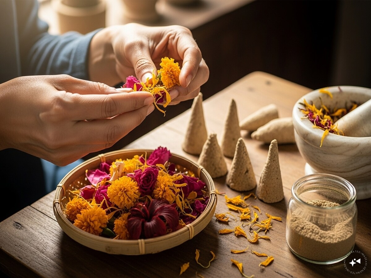 Reuse temple flowers