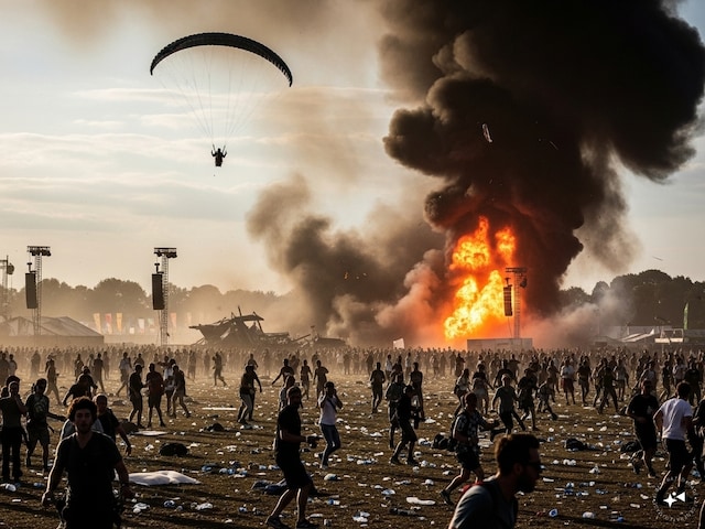 People had gathered to celebrate, bombs started raining from the paraglider... there was shouting and screaming. People had gathered to celebrate, bombs started raining from the paraglider... there was shouting and screaming.