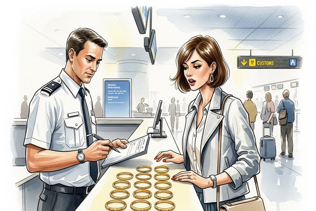 अमेरिका से लौटी थीं मैडम कस्‍टम ने उतरवा लिए सोने के 11 कंगन जानें नियम